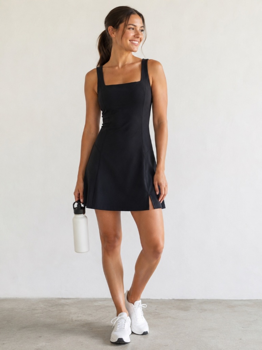 Abercrombie & Fitch YPB athletic/tennis dress/skort black M Sculptlux Athleisure
